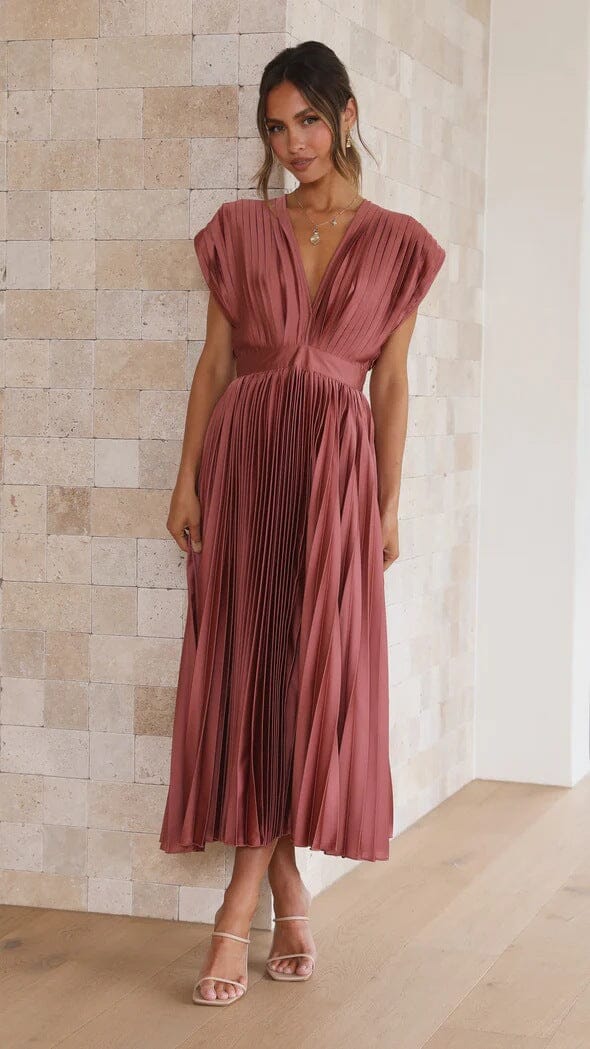 Solenne™ - Elegant Midi Dress