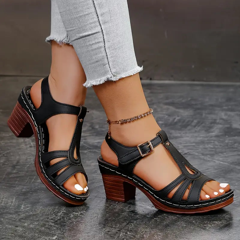 Eliette - Orthopedic Platform Sandals - Retro Elegance and Absolute Comfort