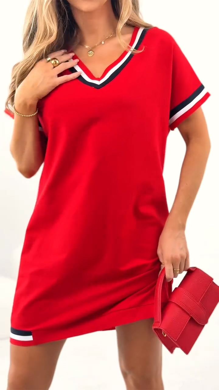 Daelora™ - Contrast Edge Casual Summer Dress