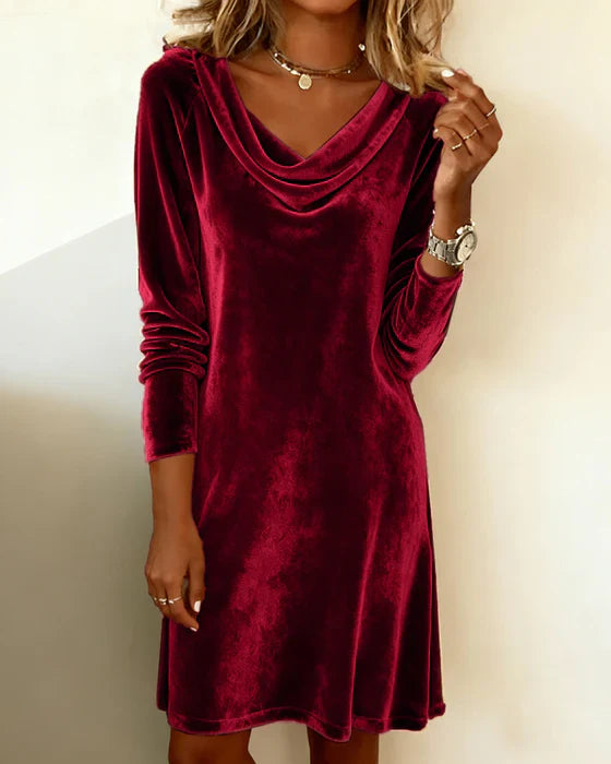 Rhosellea - Velvet Dress for Women