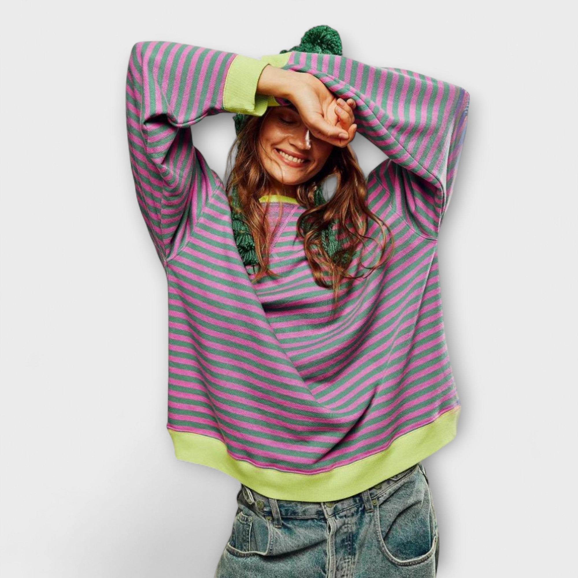 Janelisse™ - Striped Oversized Sweater