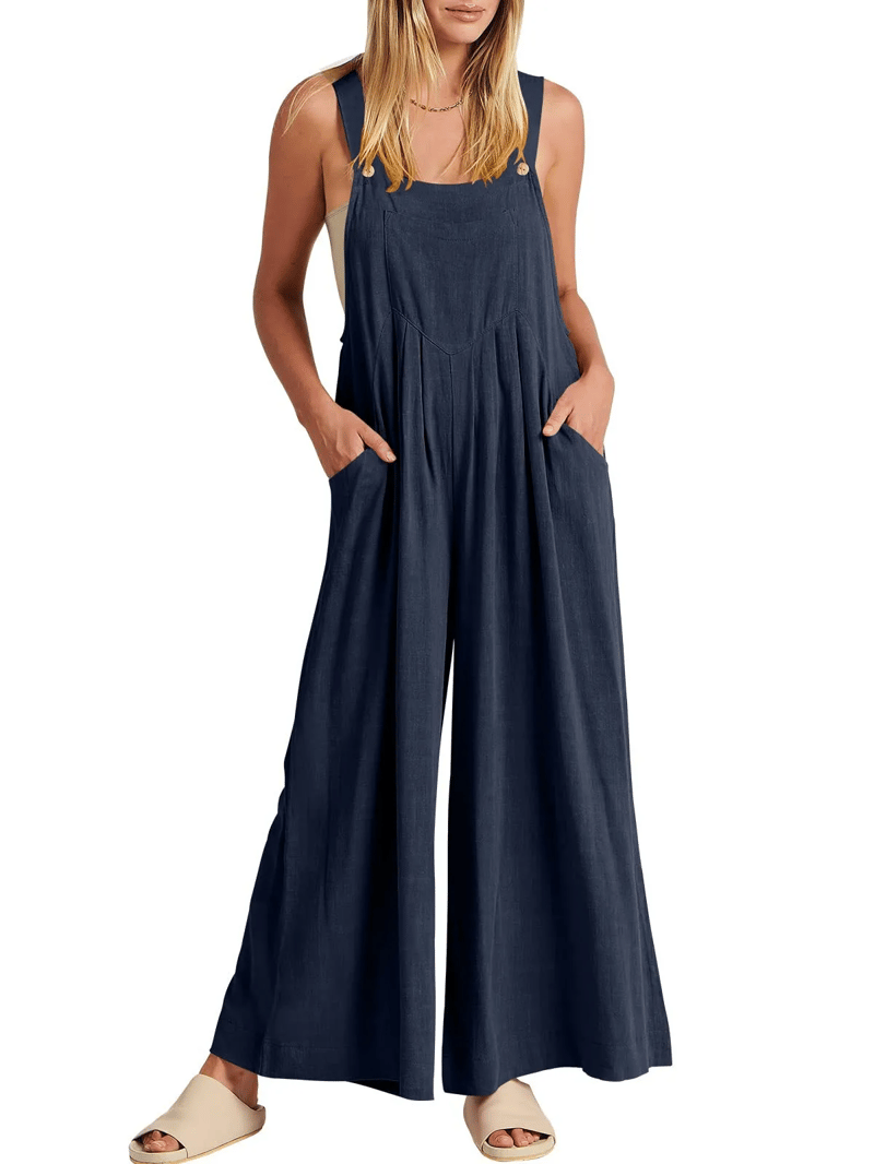 Giulena - Sleeveless Jumpsuit with Wide Legs