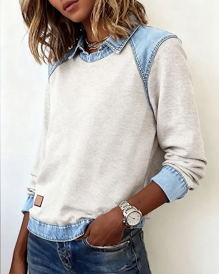 Norvella - Elegant Long Sleeve Shirt with Collar