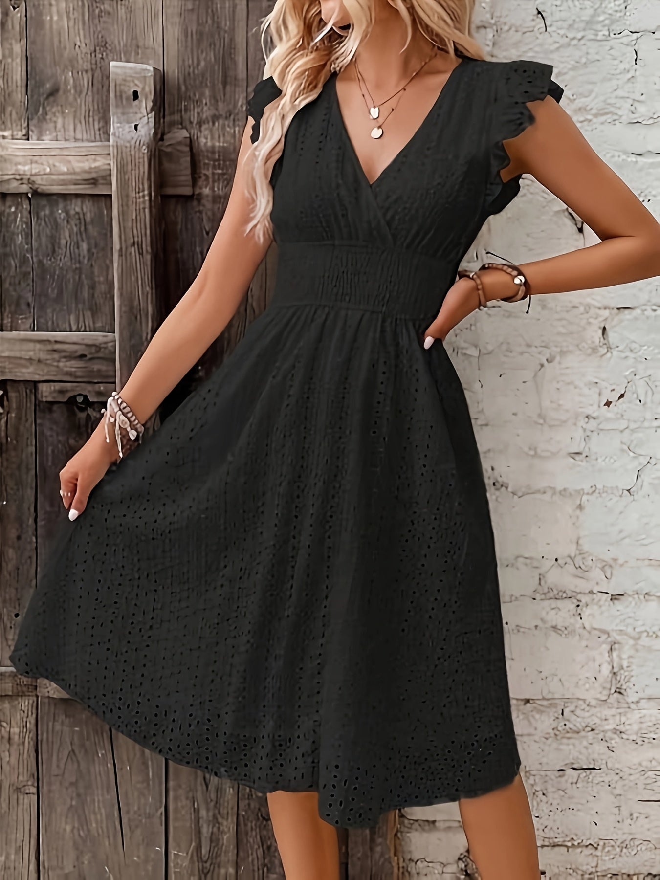 Darianne - Elegant Ruched Waist Wallet Dress for a Print and Summer Look