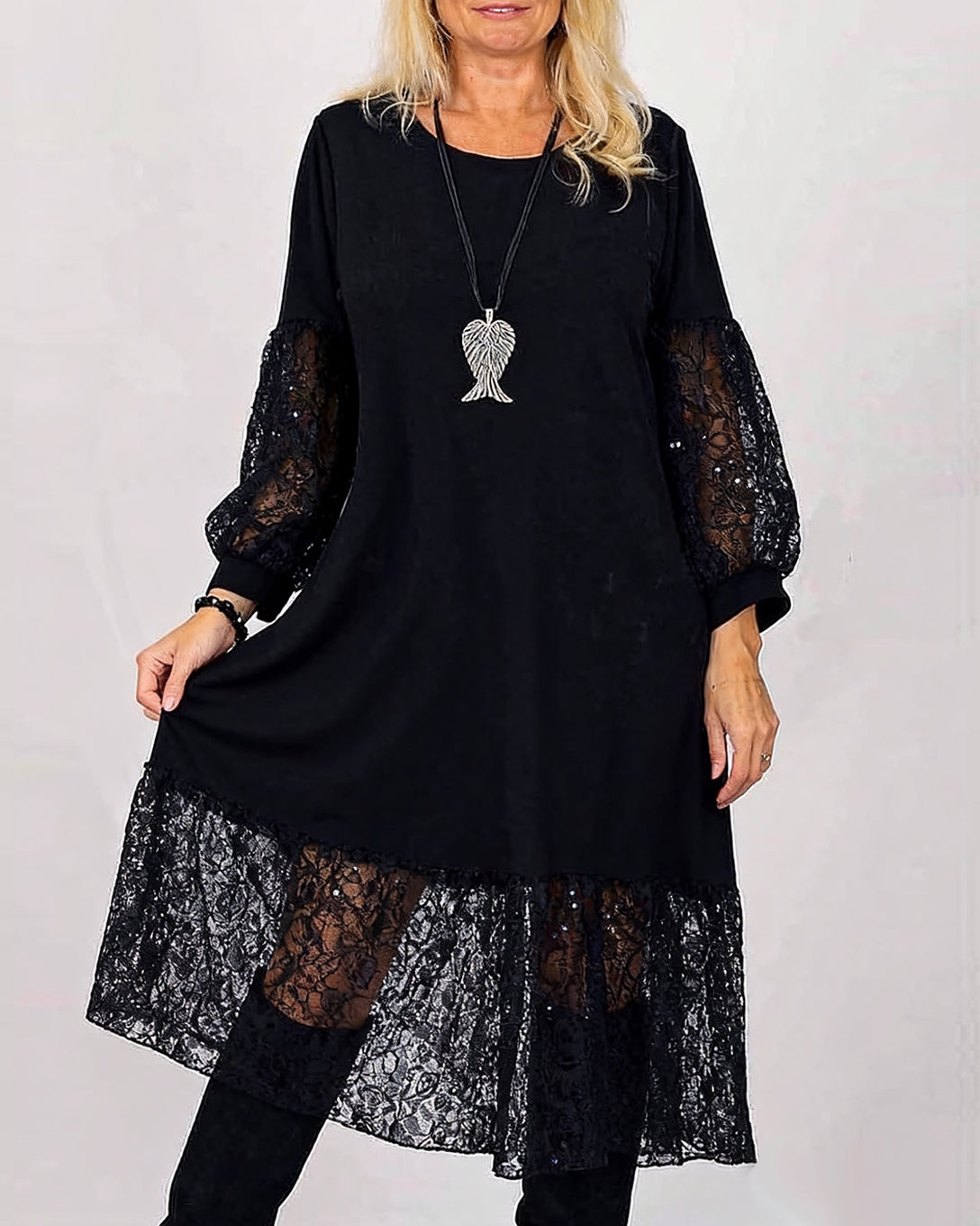 Marisellea - Elegant Patchwork Lace Dress