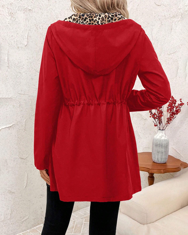 Fioraine - Elegant Leopard Print Coat for Women