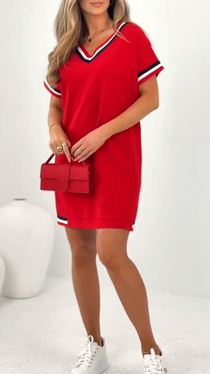 Daelora™ - Contrast Edge Casual Summer Dress