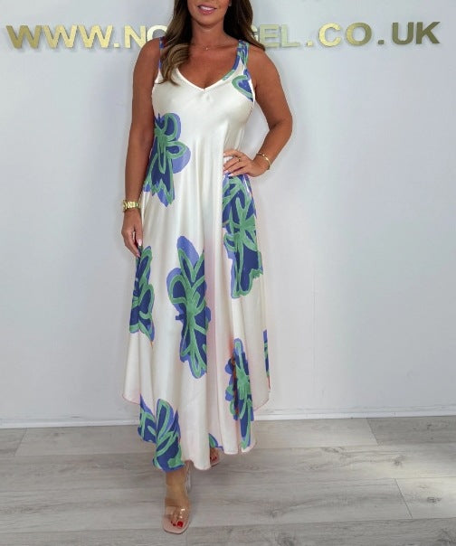 Carisia - Printed Strapless Maxi Dress for Lightweight Summer Elegance