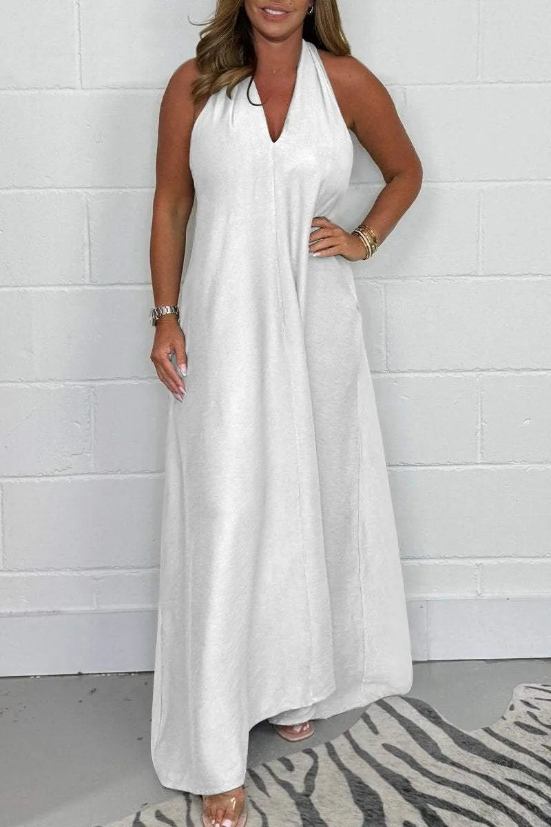 Serafina - Women's Floating Maxi T-Back Dress