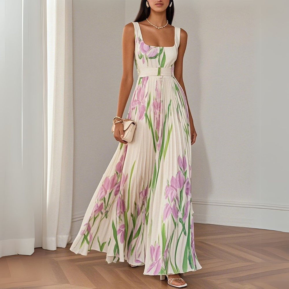 Roselitha™ - Elegant Floral Maxi Dress