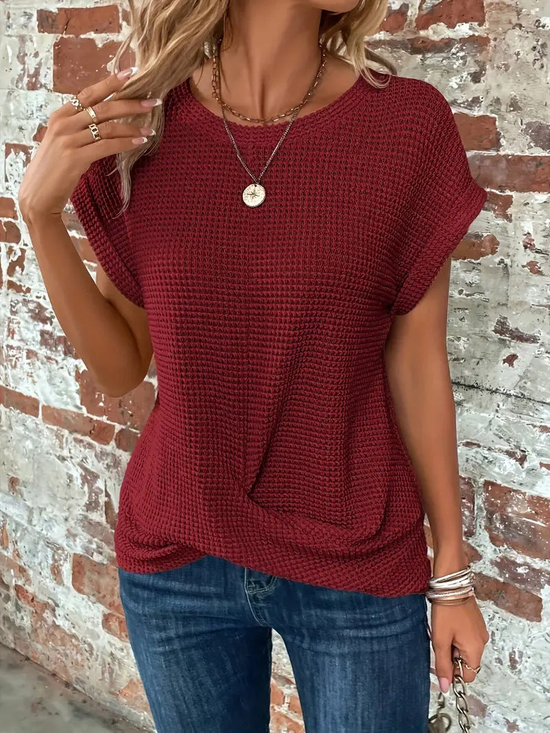 Clarissa™ - Elegant blouse with round collar