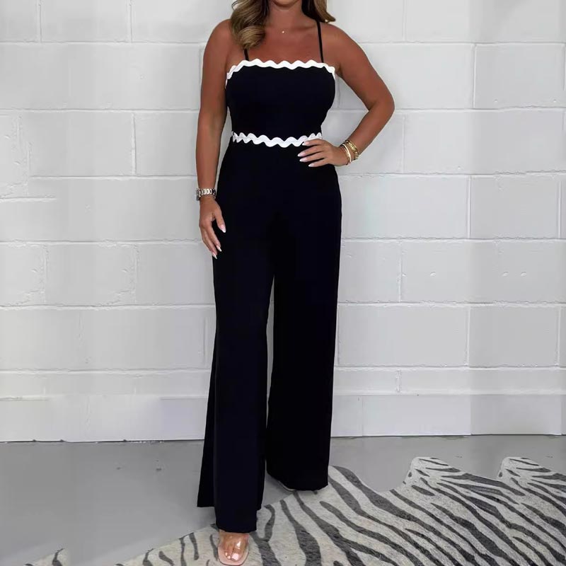 Ismera - Stylish strappy jumpsuit with built-in bra