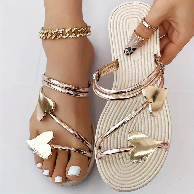 Isaline - Orthopedic Flat Open Toe Heart Sandals