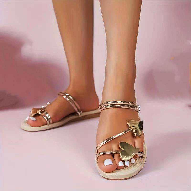 Isaline - Orthopedic Flat Open Toe Heart Sandals