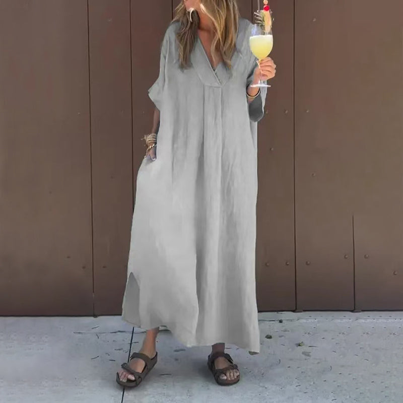 Alessia™ – Casual V-neck flowy dress for women