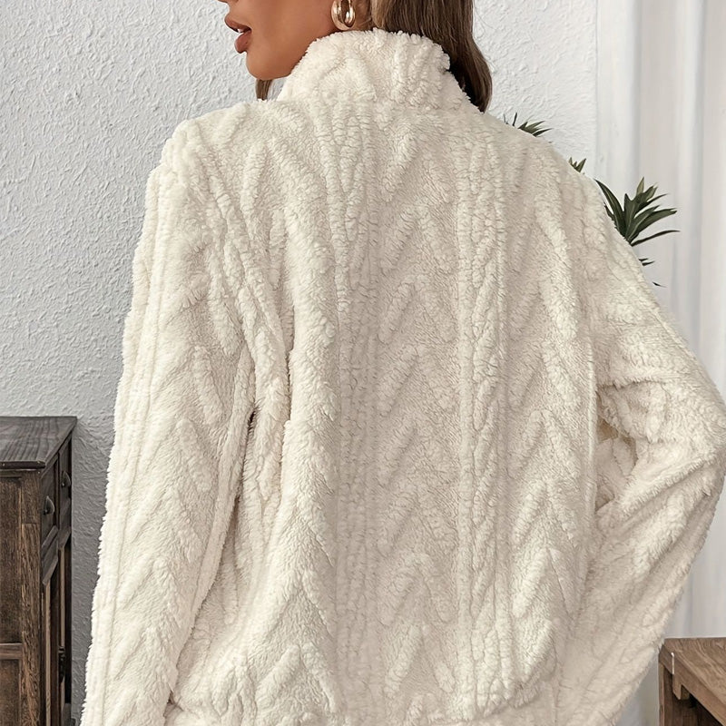 Isariel - Soft Half Zip Sweatshirt with Warm Pockets