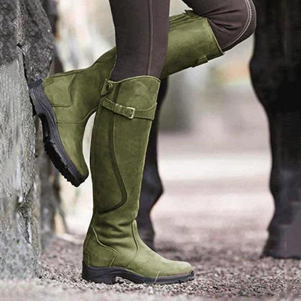 Averlina - Waterproof Leather Riding Boots